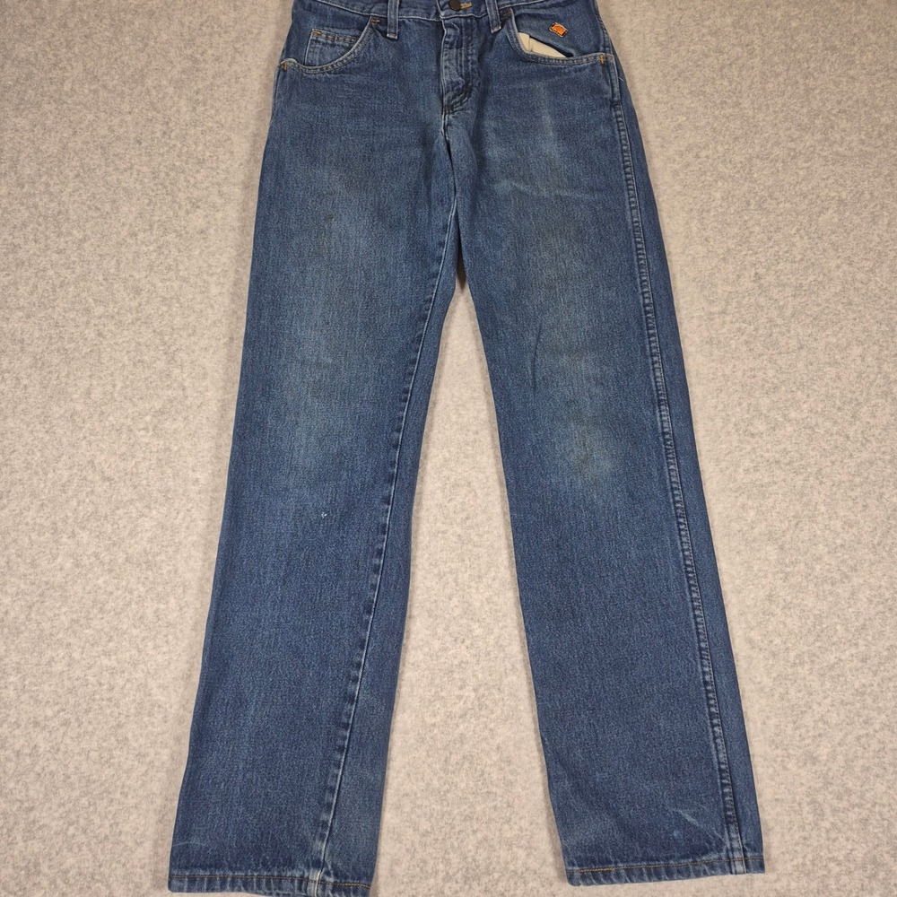 Wrangler Jeans Mens 30x34 Blue FR Flame Resistant 47 Regular Fit Work FR47MLW